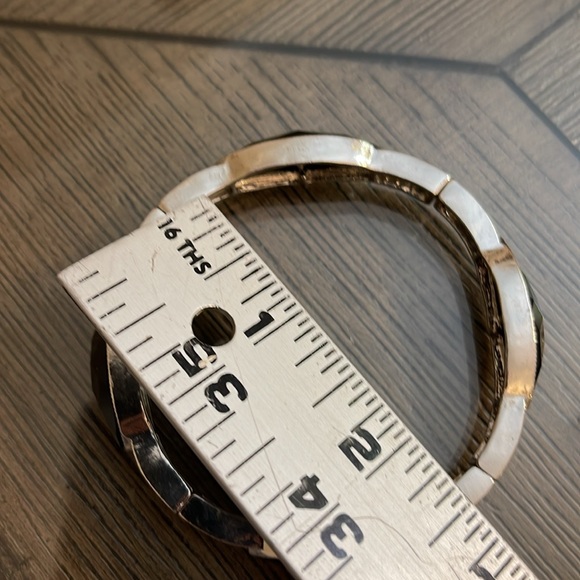 2 Vintage Sliver-tone Butterfly with Jet Black Rhinestone with Bracelet - Picture 7 of 16